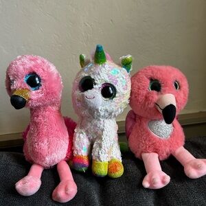 Ty Plush Unicorn with Pink and Yellow Accents